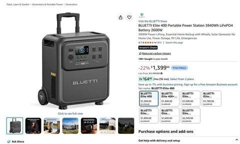 BLUETTI Elite 400 Portable Power Station