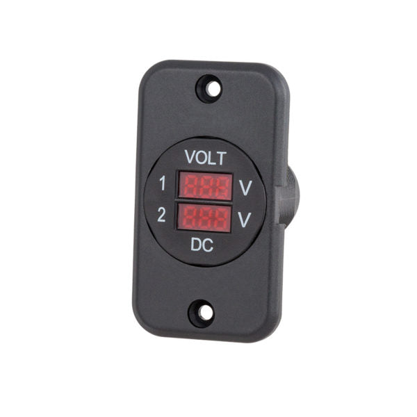 29mm Panel Mount Dual Volt Meter (9-48Vdc) — photo 3