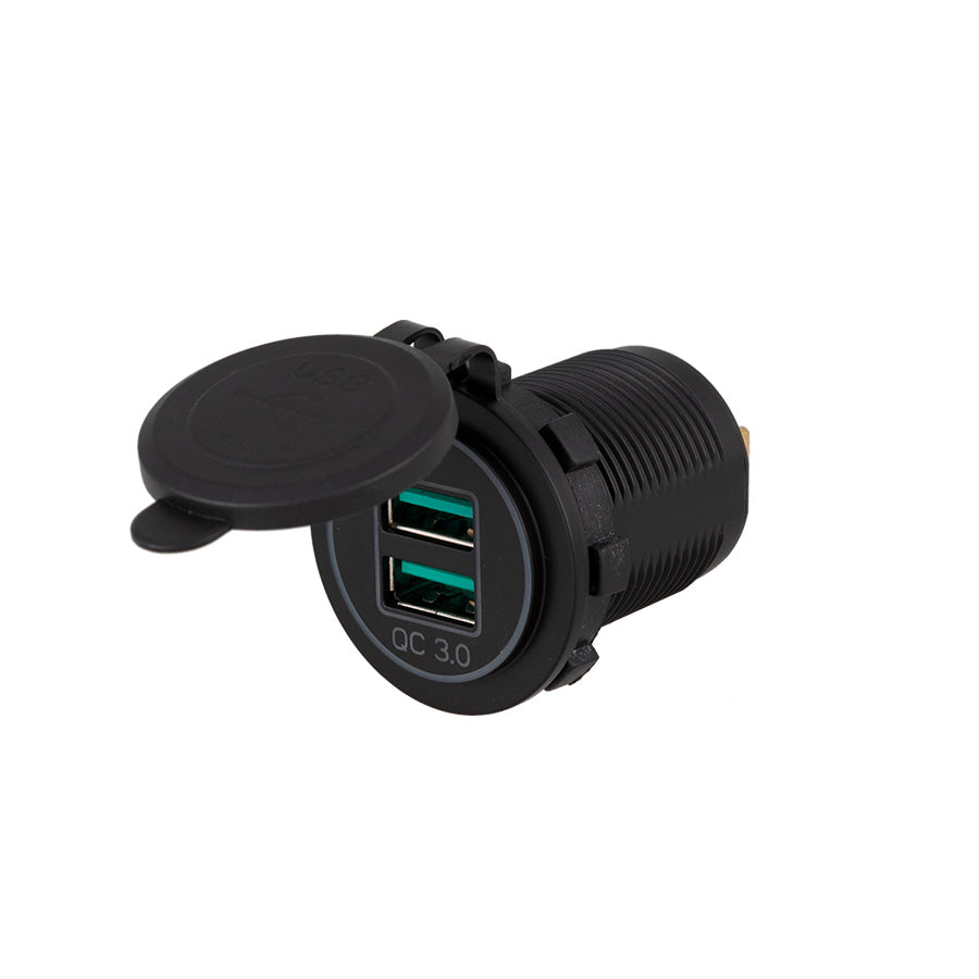 29mm Panel Mount QC3.0 Quick Charger Dual USB — Equipt Expedition Outfitters (photo 3) — photo 3