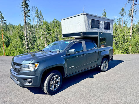 OVRLND Pop-Up Camper - fits 2nd gen Tacoma & Colorado 5’ bed - incl. full electrical & solar setup