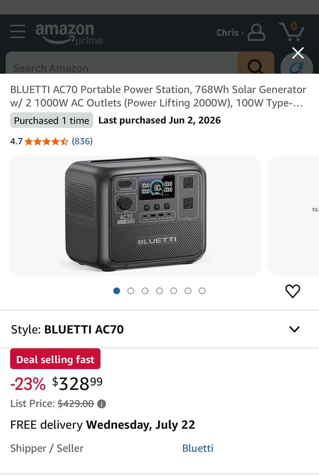 Bluetti Power Pack in Woodland, WA (photo 2) — photo 2
