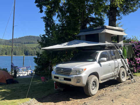 Bundutop King Aluminum Hardshell Rooftop Tent — Full Kit with 270° Awning & Annex