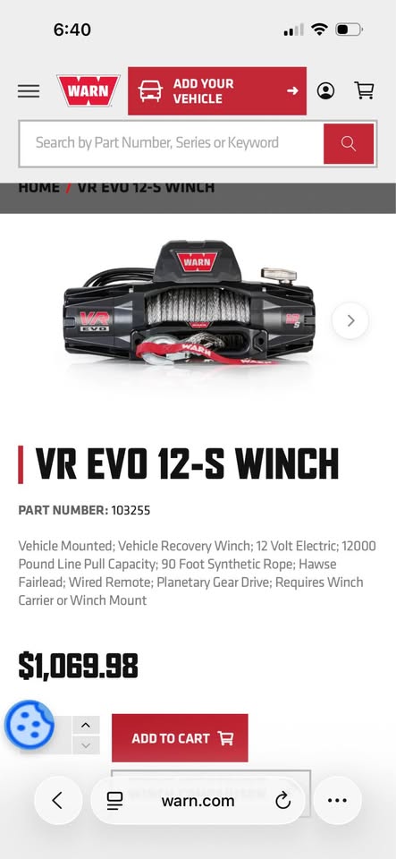 Winch - Warn VR EVO 12-S in Colorado Springs, CO (photo 4) — photo 4