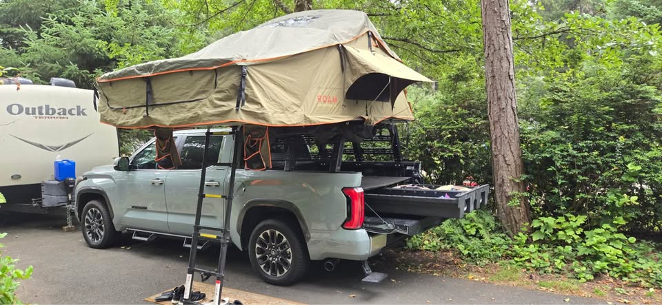 Toyota Tundra Bed Rack + ROAM Vagabond XL Rooftop Tent in West Linn, OR (photo 4) — photo 4