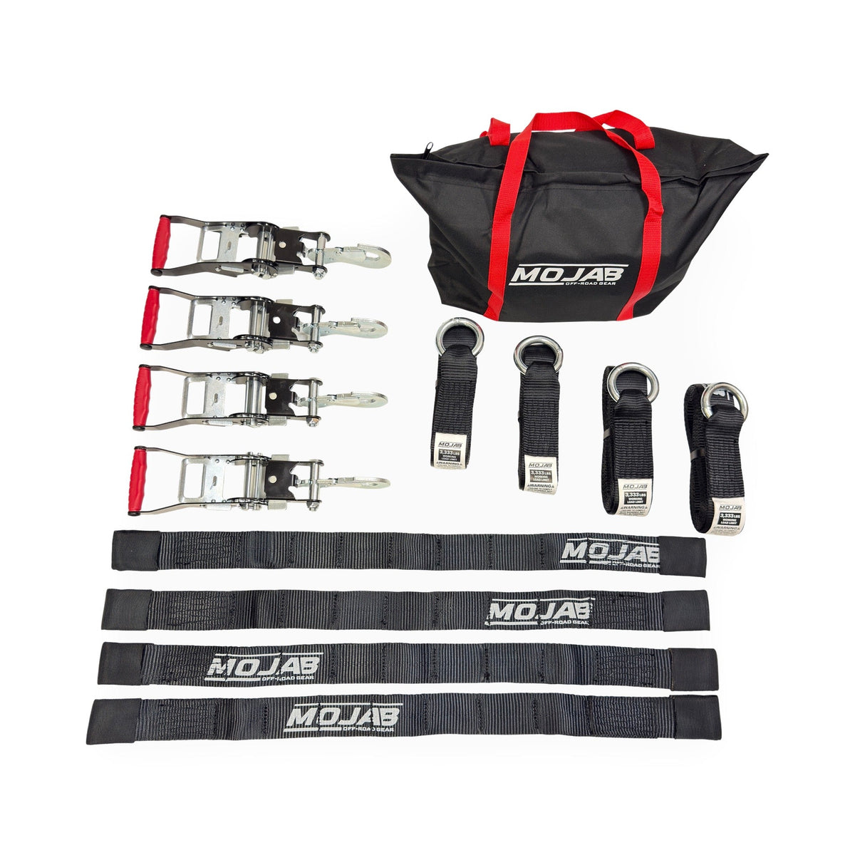 MOJAB LassoLock™ Heavy-Duty Tire Tie Down Kit – 2” × 12’ (Set of 4) — photo 1