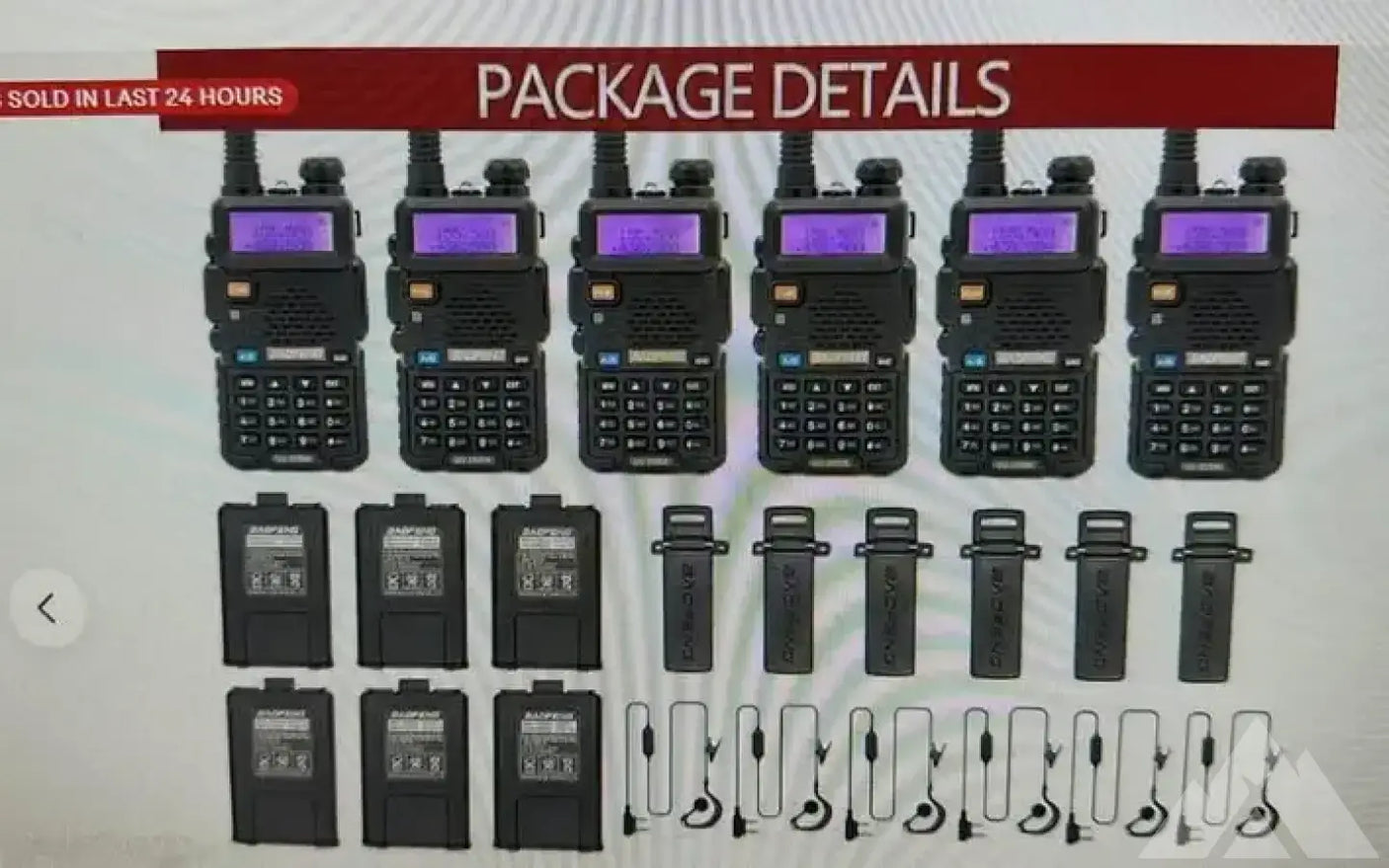 6 Pcs Baofeng Uv5R Dual Band Walkie — new gear for sale (photo 4)