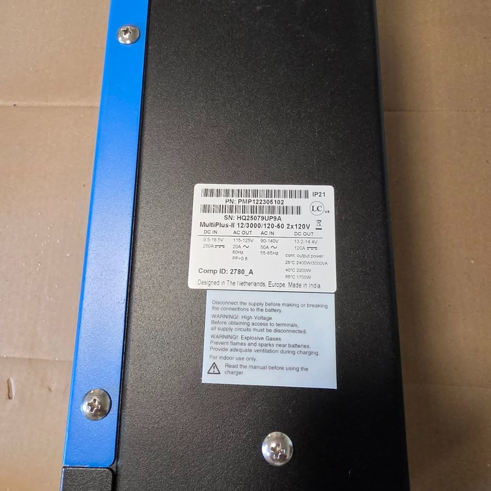 Victron Energy MultiPlus-II 3000VA 12V Pure Sine Wave Inverter/Charger in El Sobrante, CA (photo 6) — photo 6