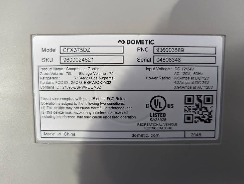 Dometic CFX3 75DZ fridge freezer in Boulder, CO (photo 3) — photo 3