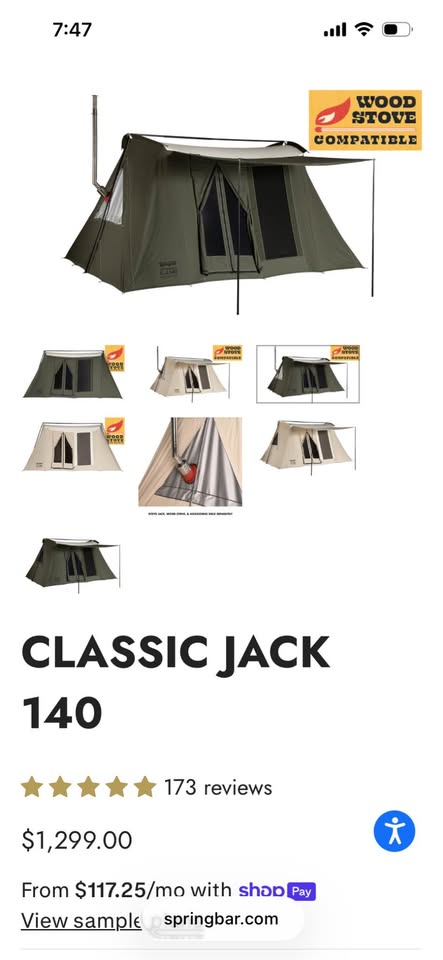 Springbar CJ 140 tent in Middleville, MI (photo 6) — photo 6