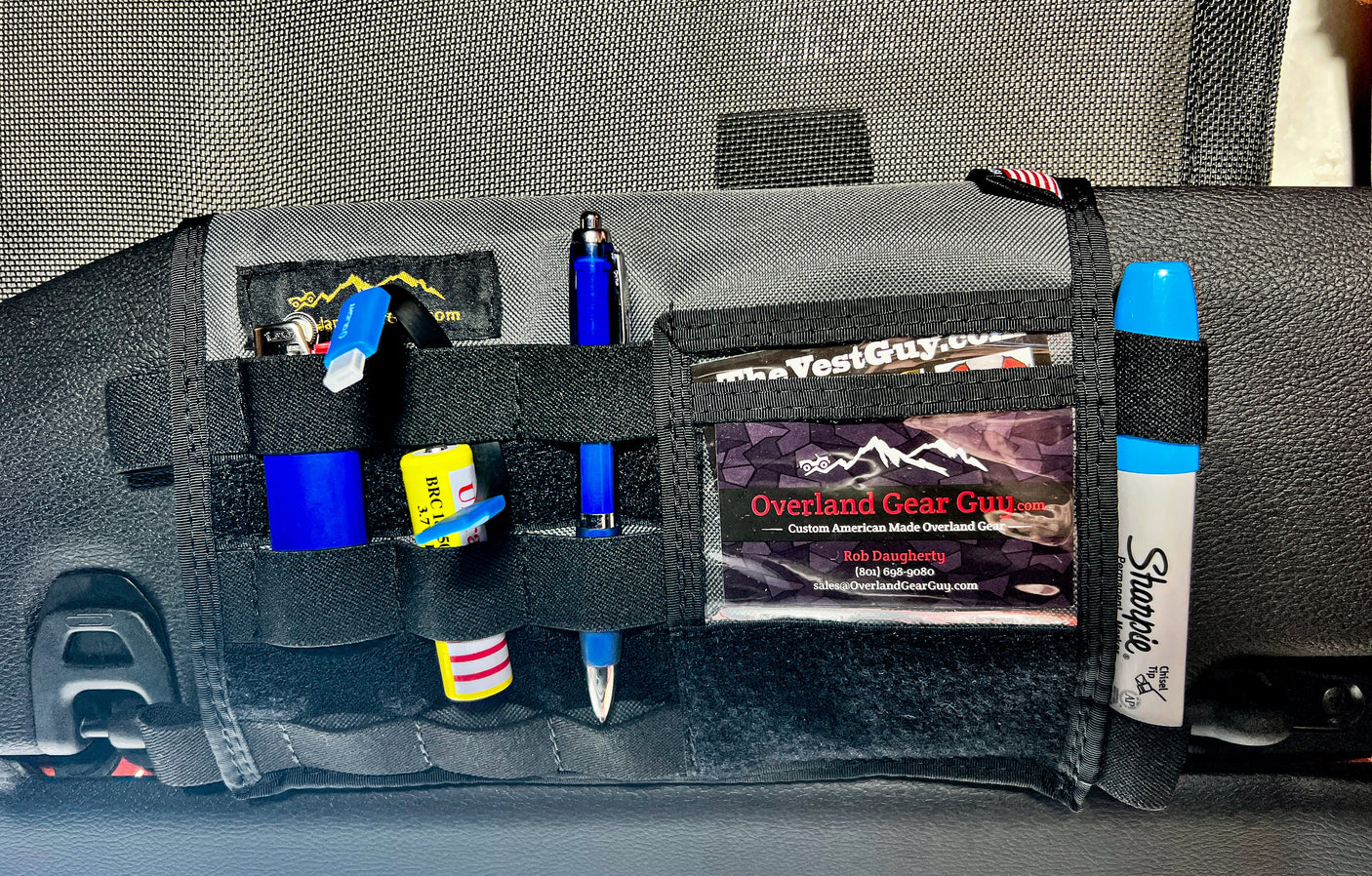 Jeep Gladiator MOLLE Visor Organizer - Tacoma Visor — Overland Gear Guy (photo 5)