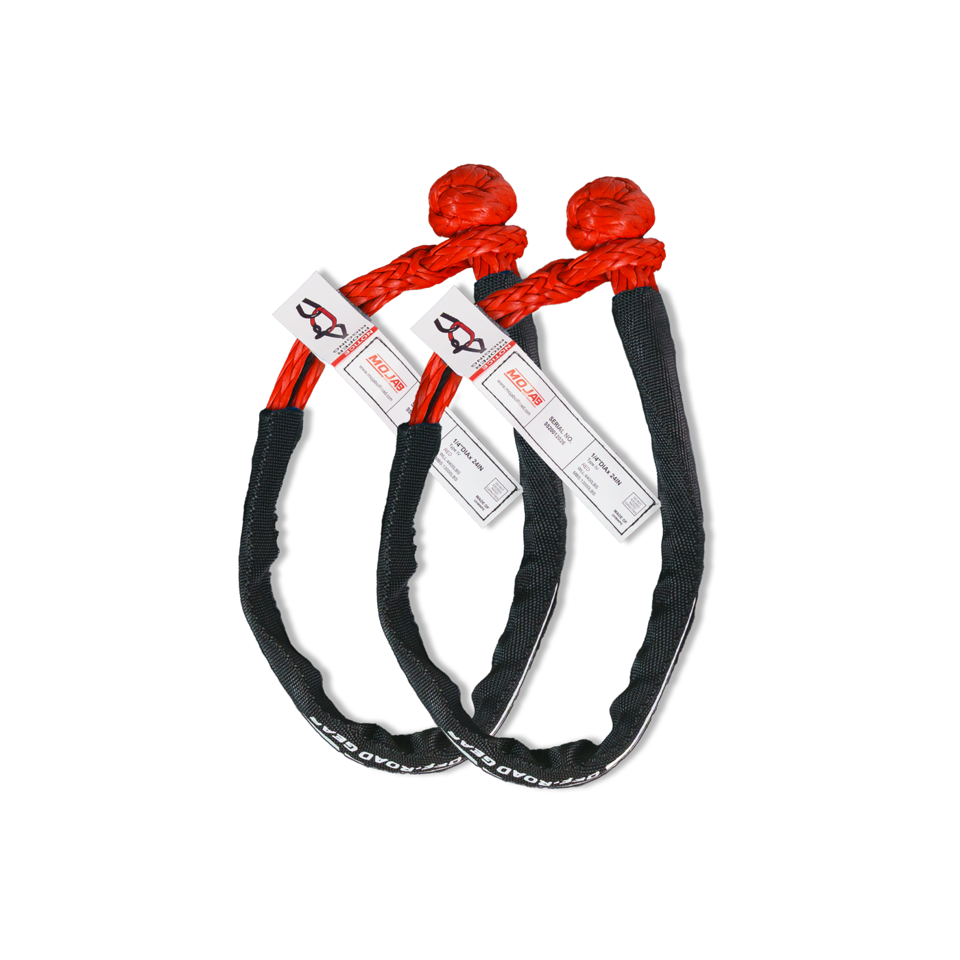 Soft Shackle 1/4'' x 24'' with sleeve and bag (Set of 2 Shackles) (Lifetime Warranty) — photo 1