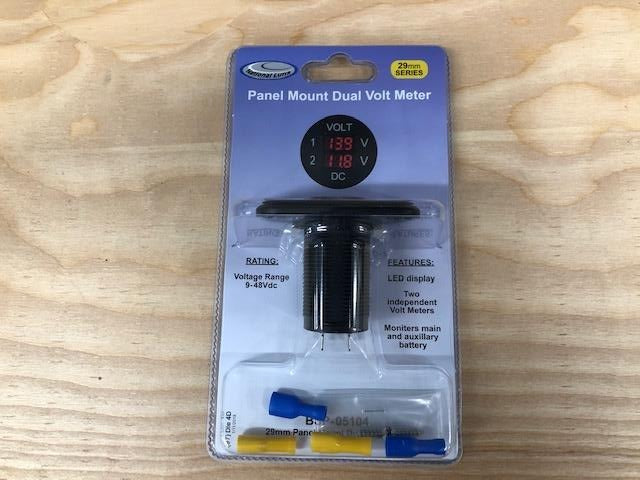 29mm Panel Mount Dual Volt Meter (9-48Vdc) — Equipt Expedition Outfitters (photo 5) — photo 5