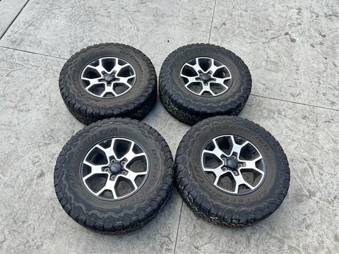 Set of 4 OEM Jeep Rubicon 17" Wheels & BFGoodrich All-Terrain T/A KO2 Tires