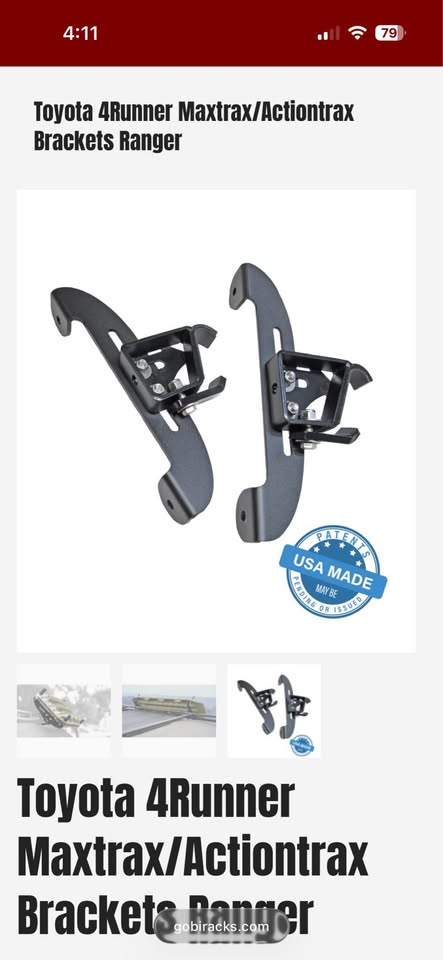 Brand New GOBI MaxTrax/Actiontrax Traction Board Mounts for Ranger Rack — photo 3