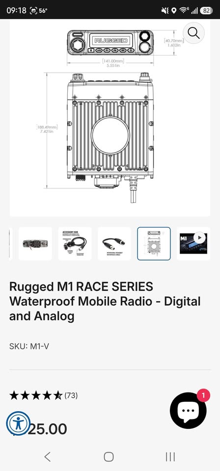 NIB RUGGED RADIOS M1 RACE SERIES RADIO in Reno, NV (photo 5) — photo 5