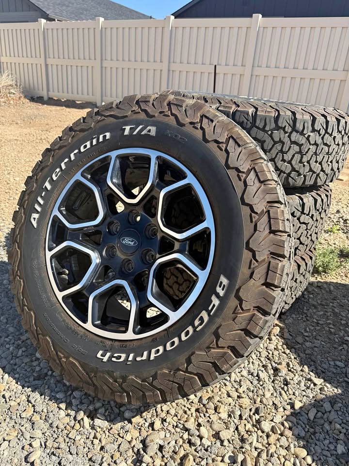 18" OEM Ford F-150 Wheels & BFGoodrich KO2 Tires (LT265/70R18) - Set of 4 in Meridian, ID (photo 1)