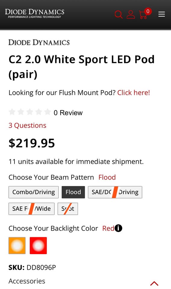 Diode Dynamic SS2 white flood, backlit red in Seattle, WA (photo 8) — photo 8