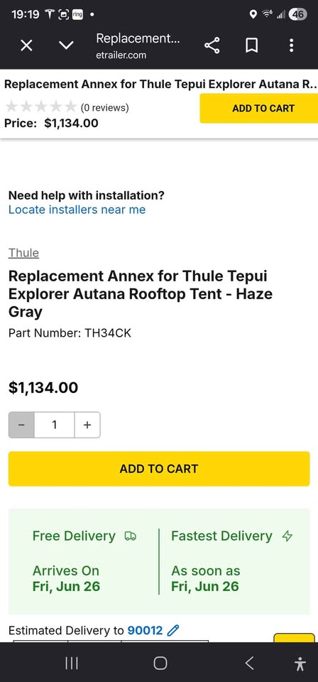 Tepui (Thule) Rooftop Tent Annex Only in Murrieta, CA (photo 7) — photo 7