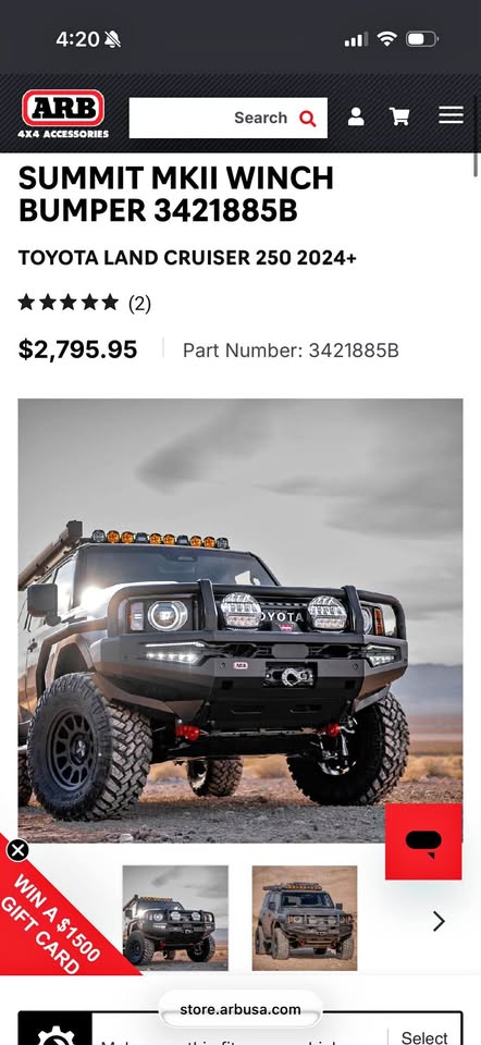 ARB Summit MKII Winch Bumper Toyota Land Cruiser 2024+