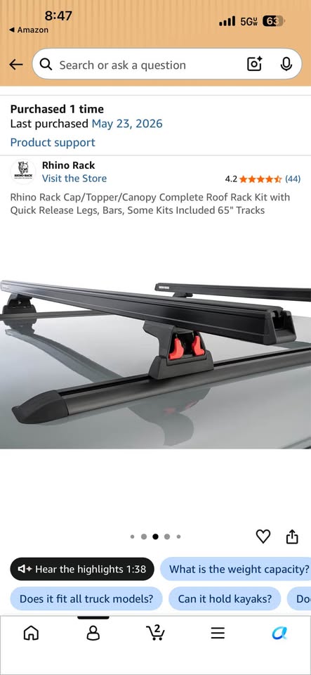 Rhino Rack Roof Rack Kit — photo 3