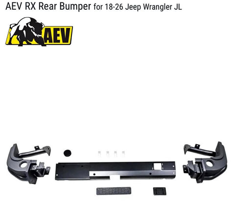 AEV RX Rear Bumper for 18-26 Jeep Wrangler JL used fuel caddy tire carrier