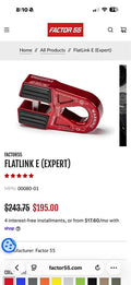 Factor 55 FLATLINK E (EXPERT) winch hook