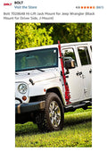 Bolt Hi-Lift Jack Mount for Jeep Wrangler and Hi-Lift 48" All-Cast Jack