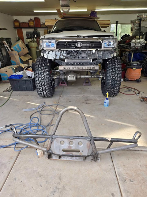 Sky's offroad design sas kit and old man emu toyota rear springs. See pictures