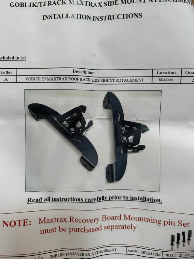 GOBI Maxtrax/actiontrax mounting brackets — photo 3
