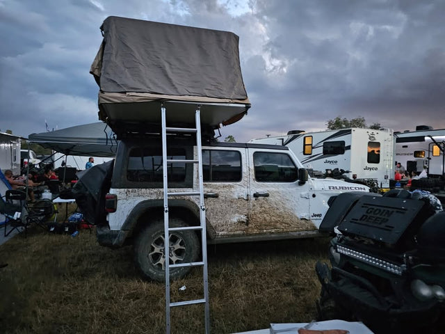 Rooftop Tent TMBK + Roam Awning + Roof Rack – Jeep Rubicon — photo 3