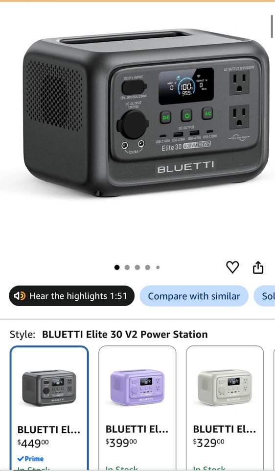 Bluetti Elite 30 v2 Power Station in Beaverton, OR (photo 2) — photo 2