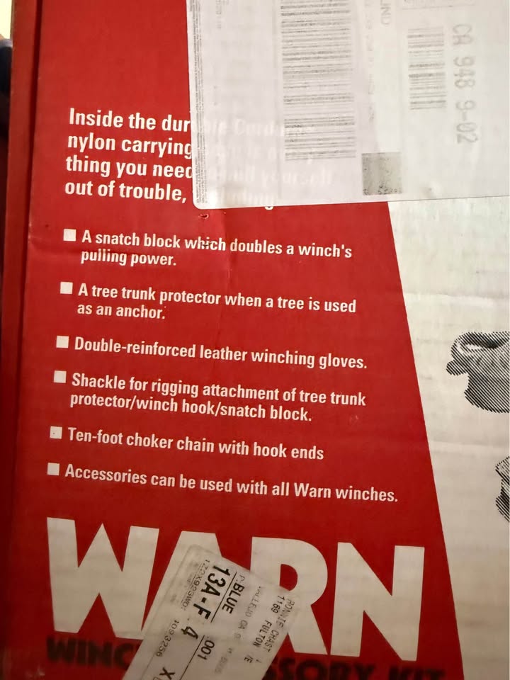 Warn winch accessory kit in San Anselmo, CA (photo 2) — photo 2