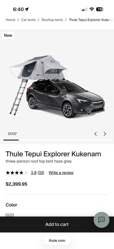 Thule Tepui Car Tent in Denver, CO (photo 7)