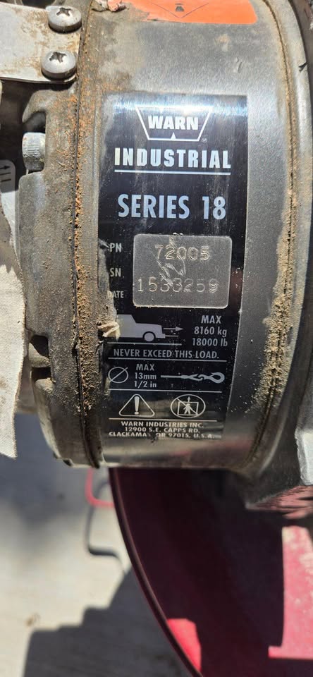 Warn Industrial Series 18 Winch — photo 3