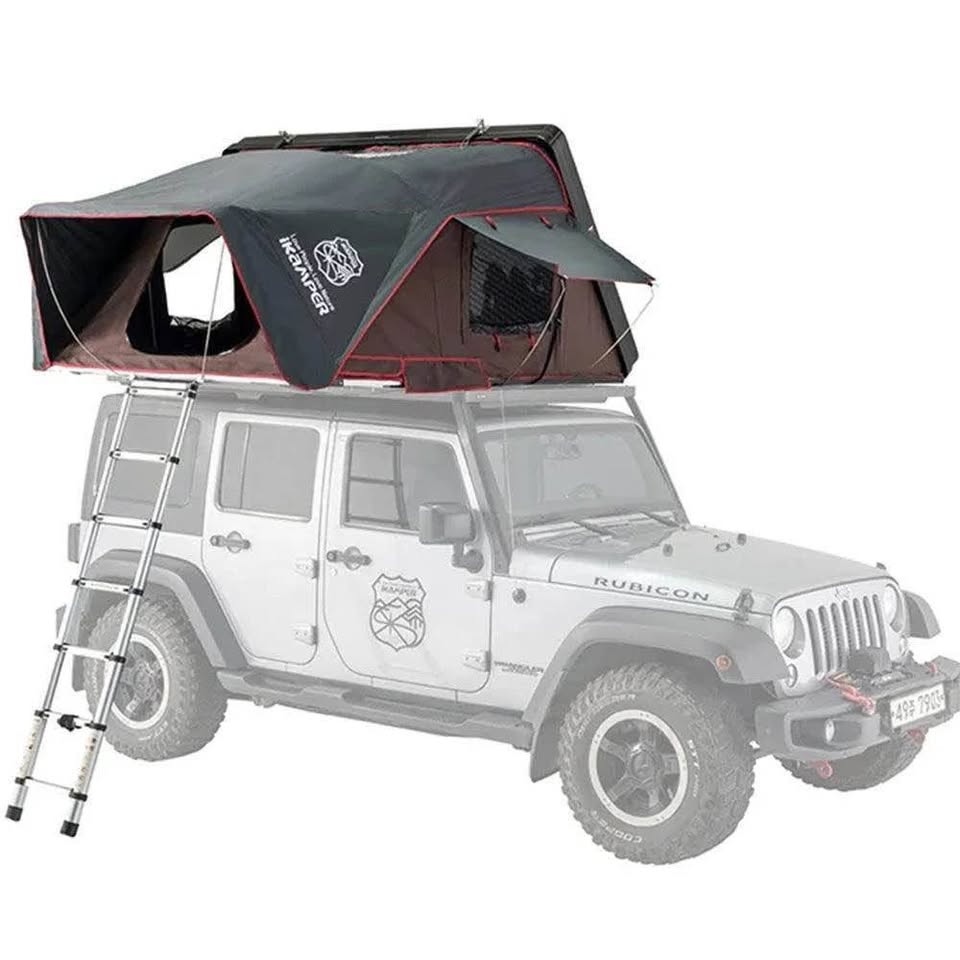 Hardshell 2-person iKamper Rooftop Tent + free accessories (165 lbs, quick setup) in Edgewater, CO (photo 2) — photo 2