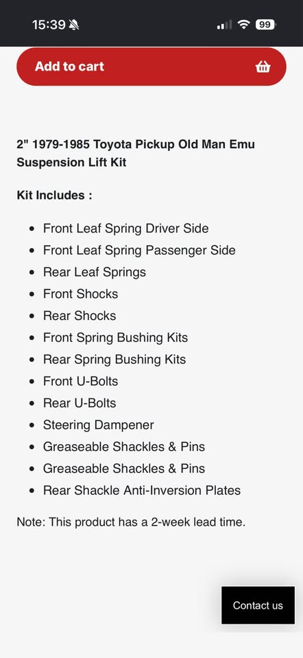 1979-1985 Toyota Pickup Old Man Emu OME 2” Lift Kit – Complete Suspension (photo 4) — photo 4
