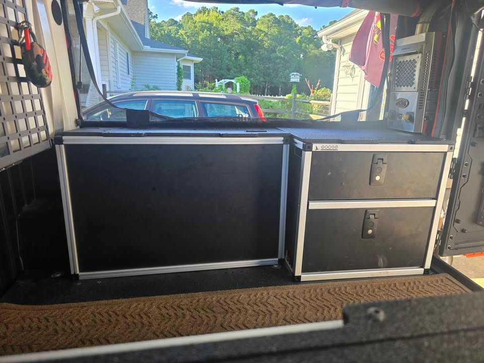Goose Gear storage setup for Alucab Canopy Camper - short bed 3rd gen tacoma in Salisbury, MD (photo 4) — photo 4