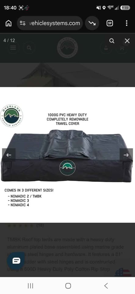Overland Vehicle Systems LD TMBK 3 Person Soft Shell Roof Top Tent in Colorado Springs, CO (photo 2) — photo 2