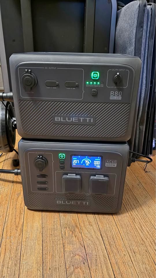Bluetti AC60 power station PLUS huge B80 Battery in Bethlehem, PA (photo 1)