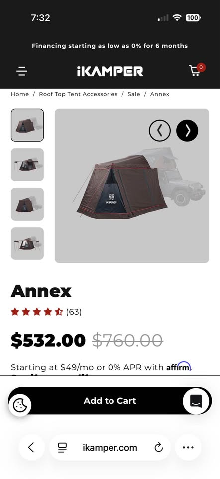 iKamper Skycamp 2.0 Roof Top Tent in Fairfield, CA (photo 3) — photo 3