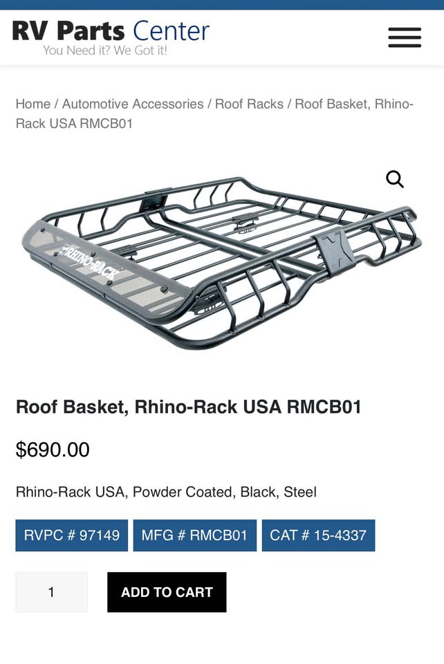 Rhino-Rack Roof Basket in Kerman, CA (photo 2) — photo 2