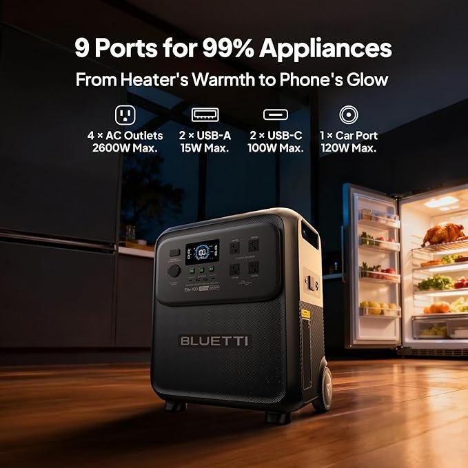 Bluetti Elite 400 3840wh 2600w Portable Power Station For Home Backup Outdoors in Citrus Heights, California (photo 5)