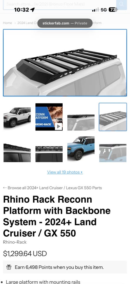 Rhino-Rack Pioneer Platform Roof Rack fits Lexus GX 550/Land Cruiser 250 in Salt Lake City, UT (photo 5) — photo 5