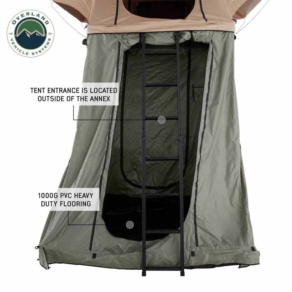 Overland Vehicle Systems Ld Tmbk Roof Top Tent Annex Green Base With Black Floor in Citrus Heights, California (photo 7) — photo 7