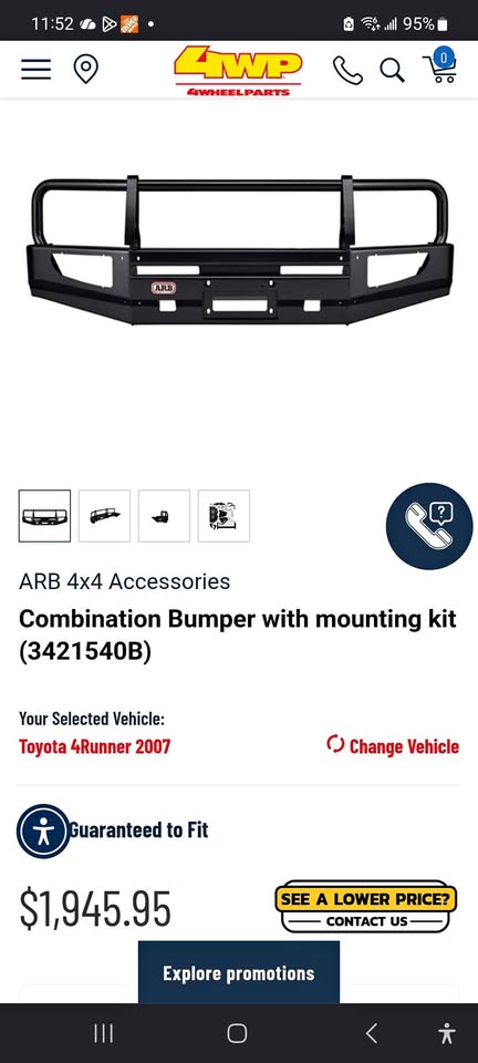 ARB winch bumper for 2007 Toyota 4runner