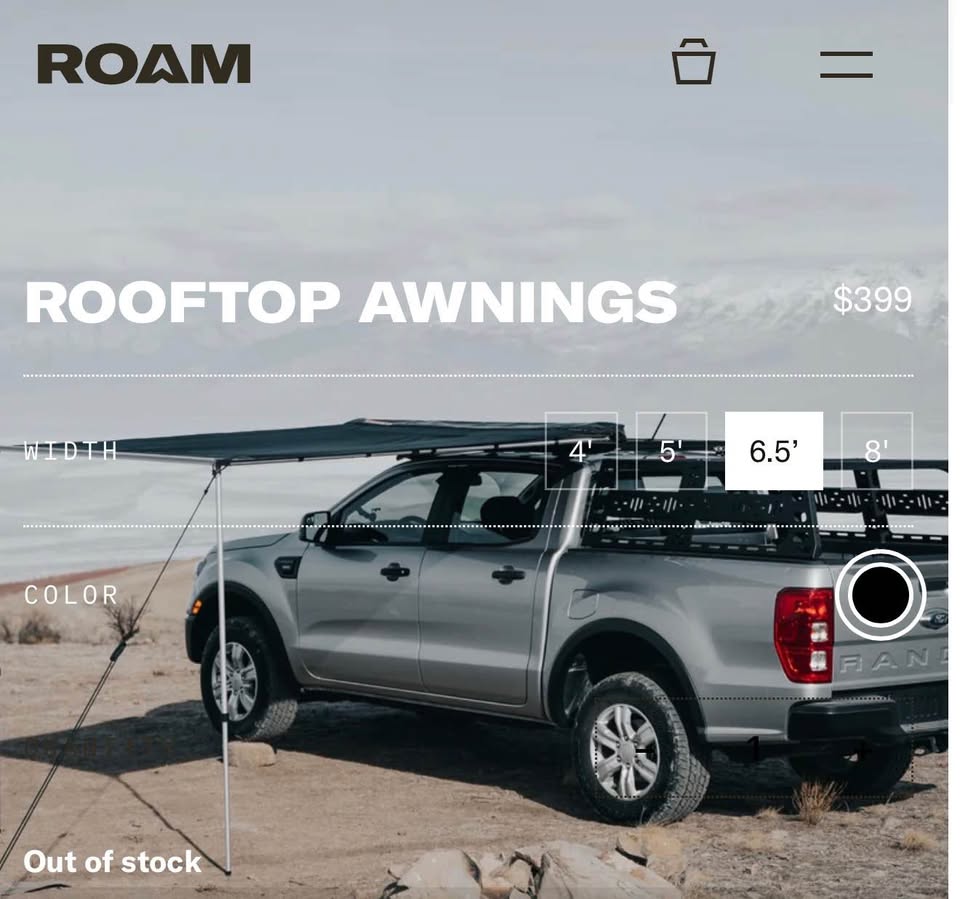 Roam Adventure 2.0 XL rooftop tent and awening in Maricopa, AZ (photo 8) — photo 8