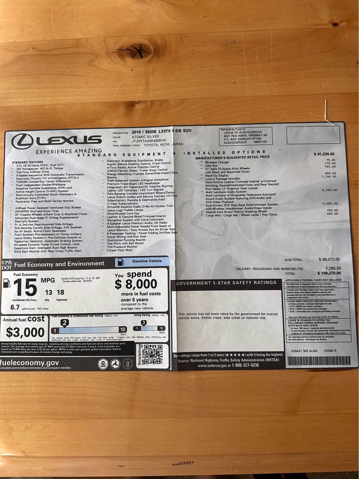 2019 Lexus LX 570 (photo 6) — photo 6