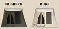 Springbar (highline 6) Canvas Tent 10x10 with water proof 10x10 ground mat, side and rear windows