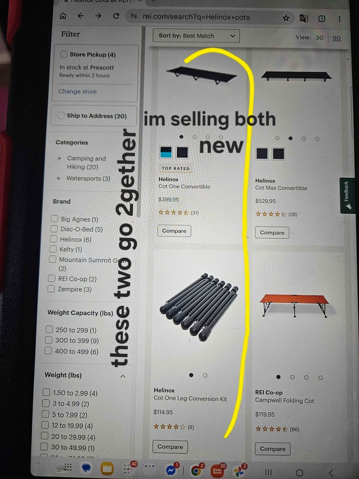 Helinox cott w/legs in Prescott Valley, AZ (photo 2) — photo 2