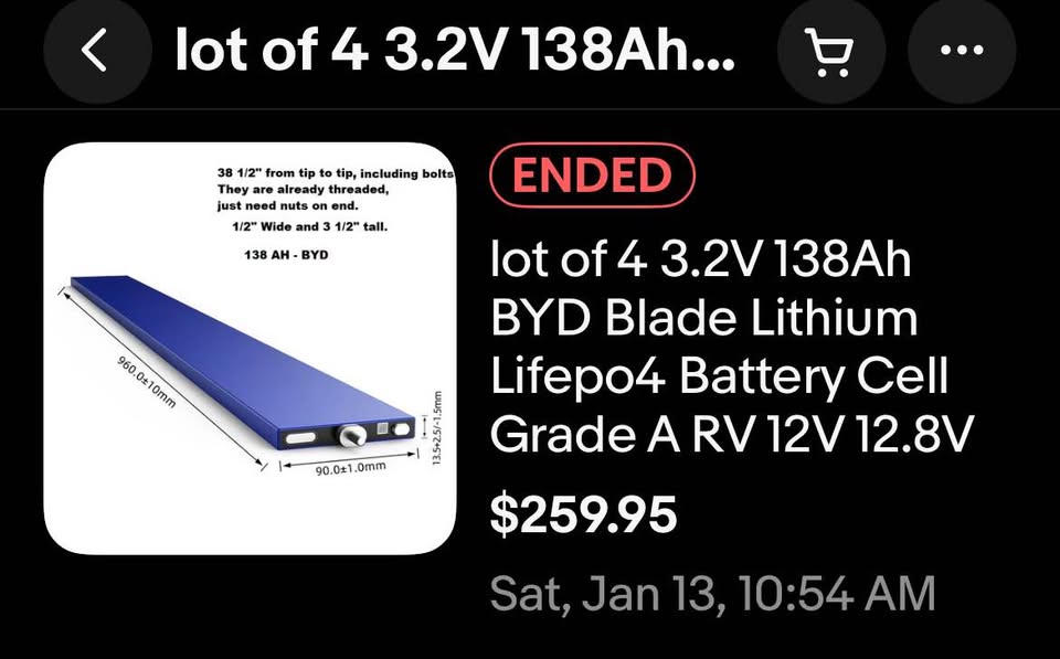Custom 12.8V 138Ah LiFePO₄ VanLife Battery in Salt Lake City, UT (photo 4)